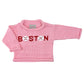 Pink Boston Baseball Roll Neck Sweater
